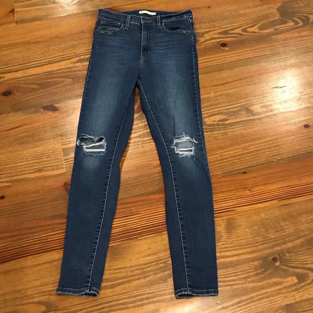 Levis Mile High Super Skinny Distressed Jeans 29